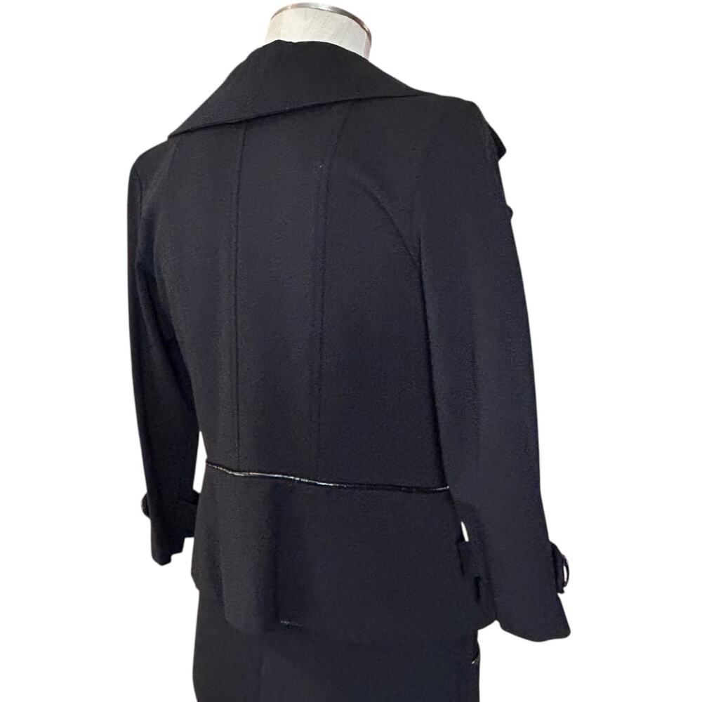 Vintage Cache Black Blazer Womens Sz Large Y2K Power Dressing Parisian Chic - Picture 5 of 16